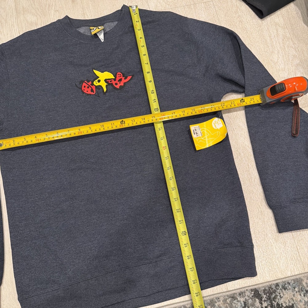 Krooked Ladybug Classic Crew Sweatshirt - LARGE Navy Heather