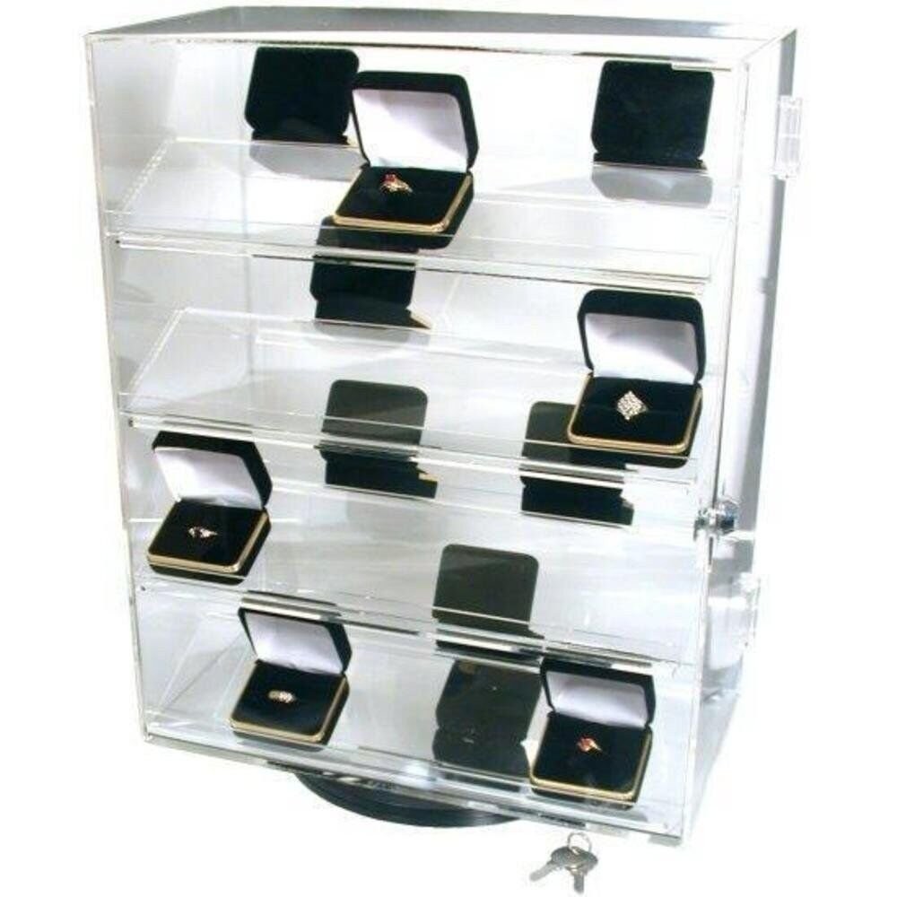4 Removable slanted shelf acrylic case