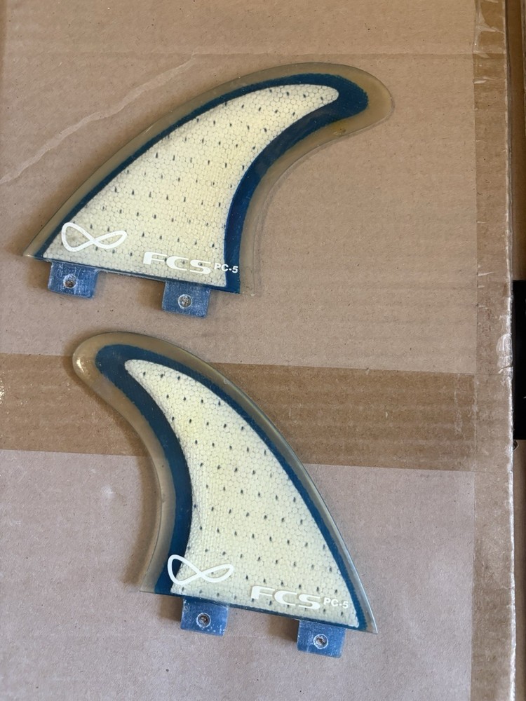 FCS PC-5 Surfboard Fins replacement White/Blue