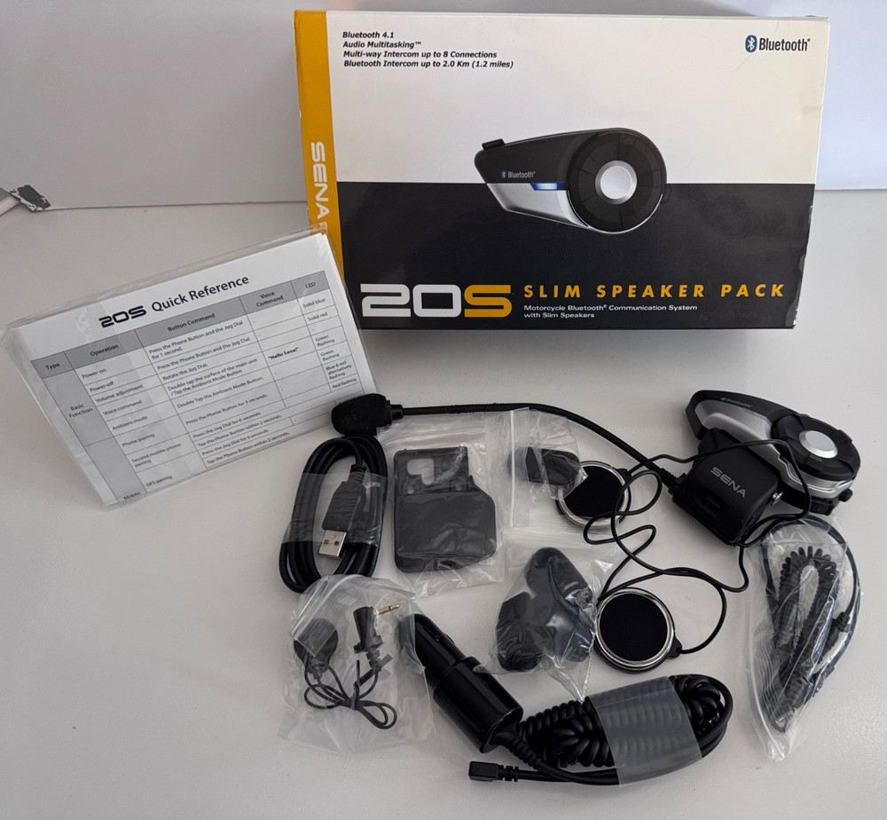 Sena 20S Slim 4.1 Speaker Pack Motorcycle Bluetooth Communication System