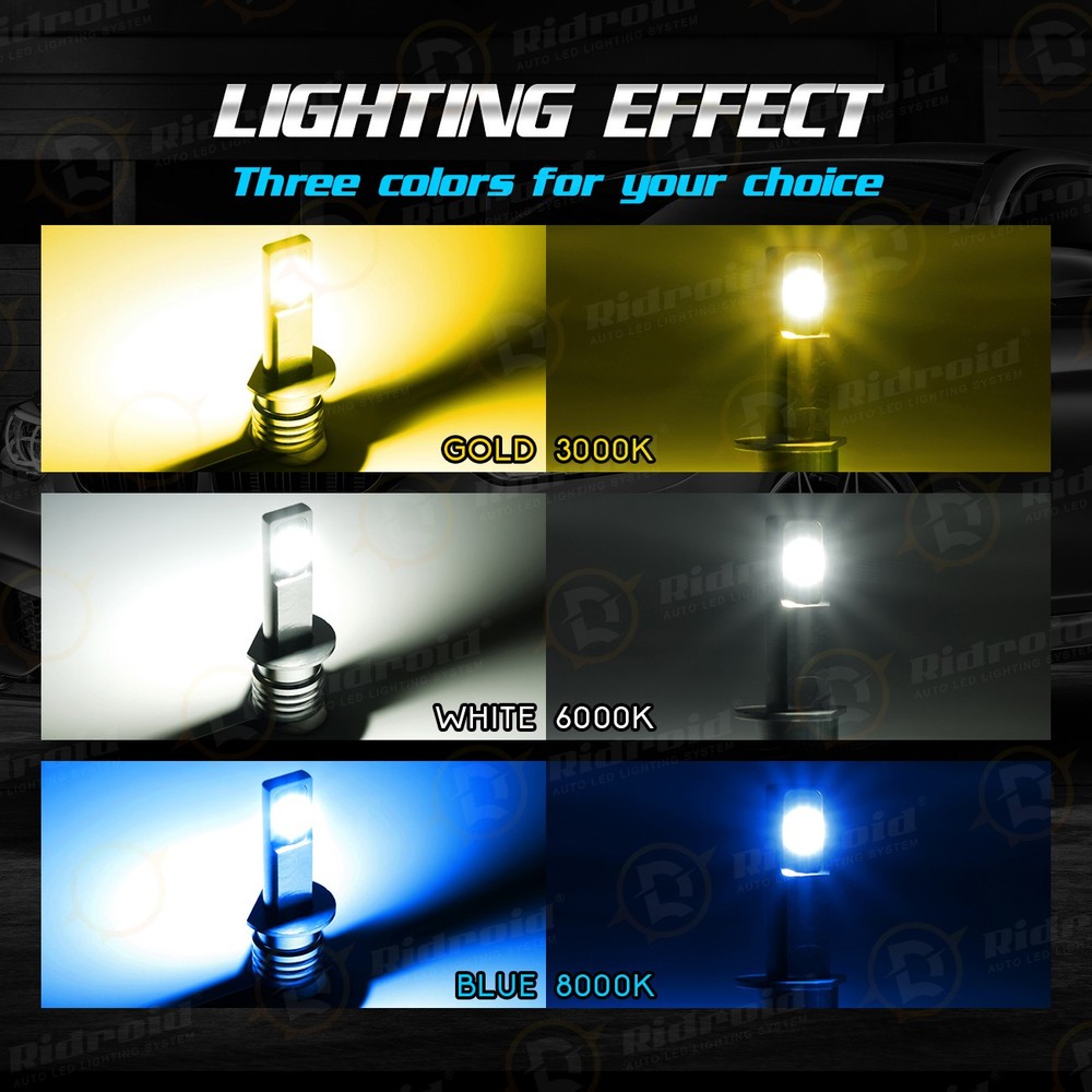 4x H1 LED Headlight Bulbs Conversion Kit High Low Beam Super Bright White 6500K