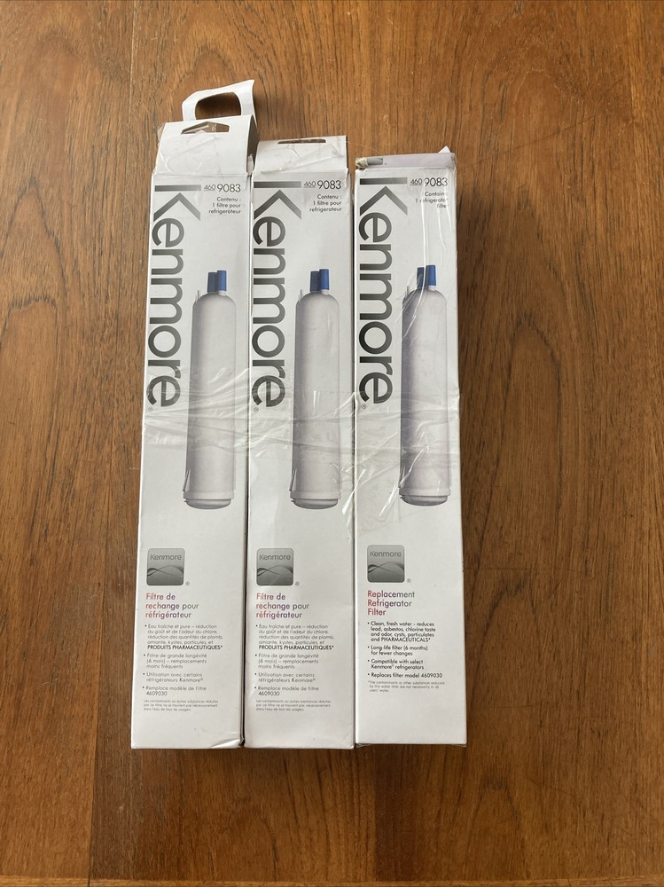 (3) 460-9083 Replacement Refrigerator Water Filter Cartridges Fits: Kenmore