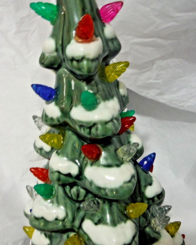 Burton & Burton Decor Ceramic Lighted Christmas Tree, New