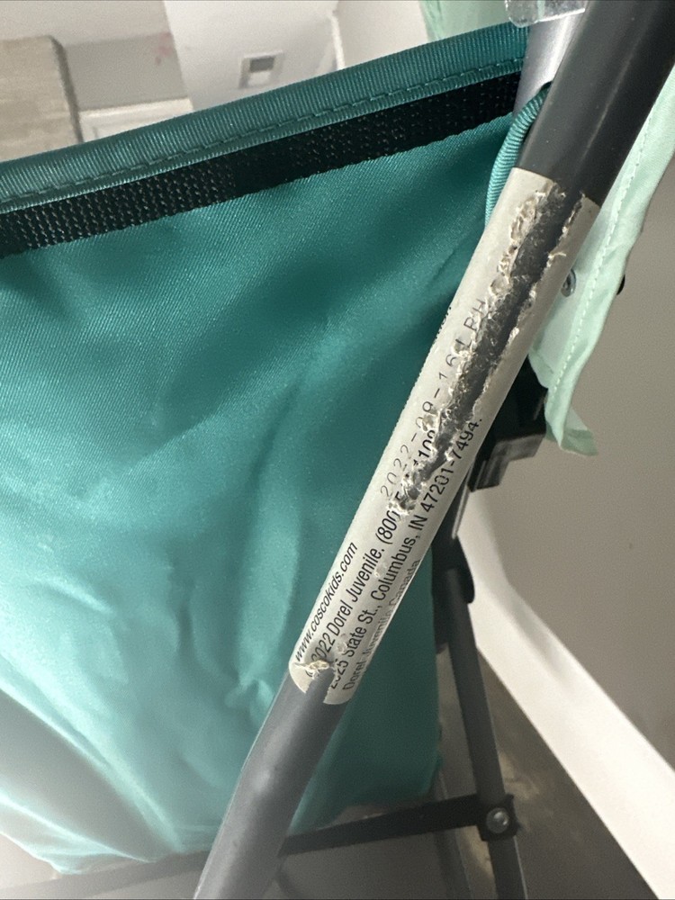 COSCO STROLLER 'umbrella' type foldable two-tone turquoise/blue shade