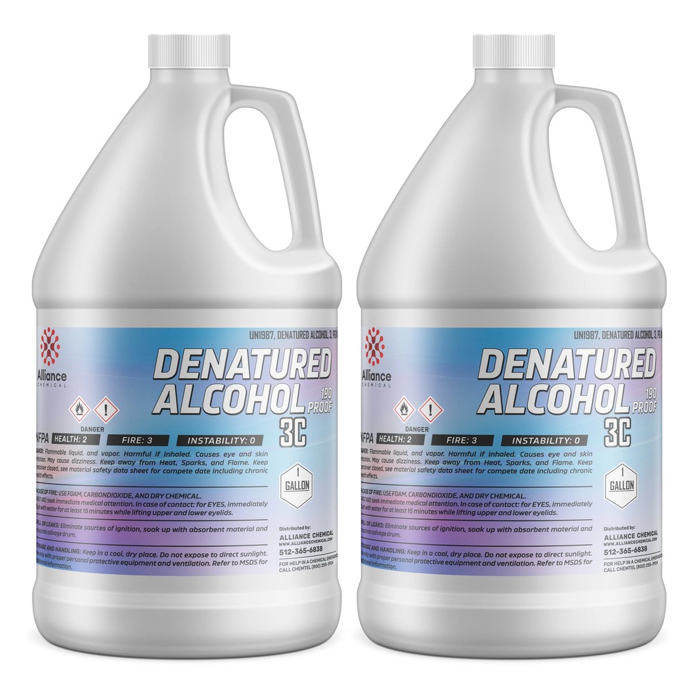 Denatured Alcohol 190 Proof 3C - 2 Gallons