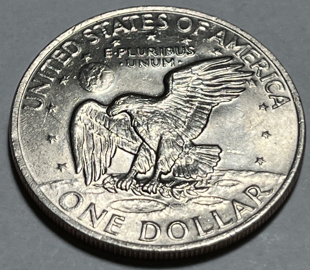 1972 P Eisenhower Ike Dollar Type 2 Die Crack Errors Wounded / Speared Eagle