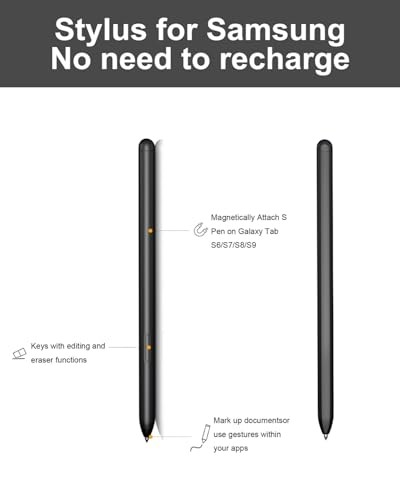 Compatible with Galaxy Tab S6 Lite S Pen Replacement Compatible with Black