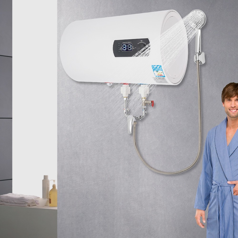 40L Electric Hot Water Heater Wall Mounted 1500W Instant Water Warmer Bathroom