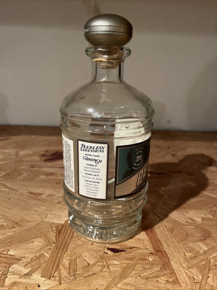 Empty Signed Peerless 24 Month Barrel Proof Rye Single Barrel Selection “Brunch”