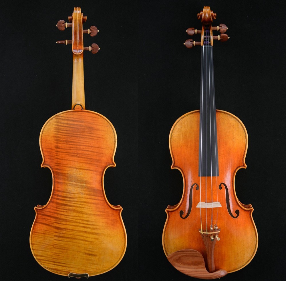 1-PC Back Violin Guarneri Violin Master Craftsmanship  No.W070
