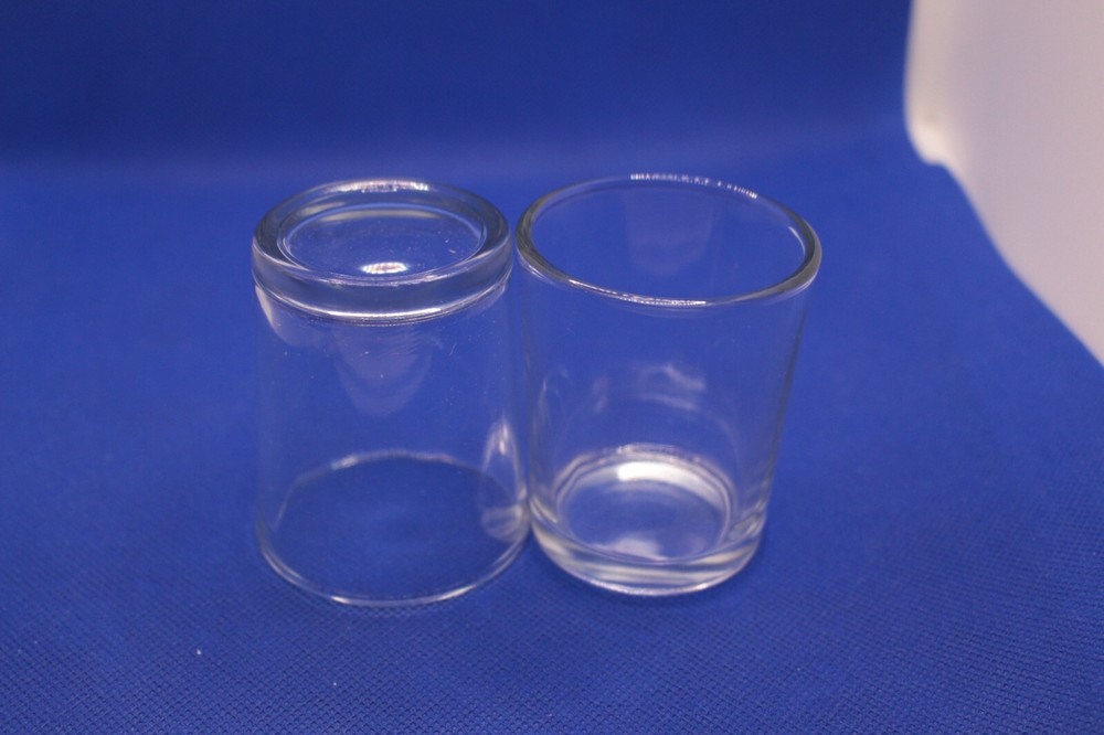 Candle Making 6 Pack Thick Glass , Bulk Clear round for ,