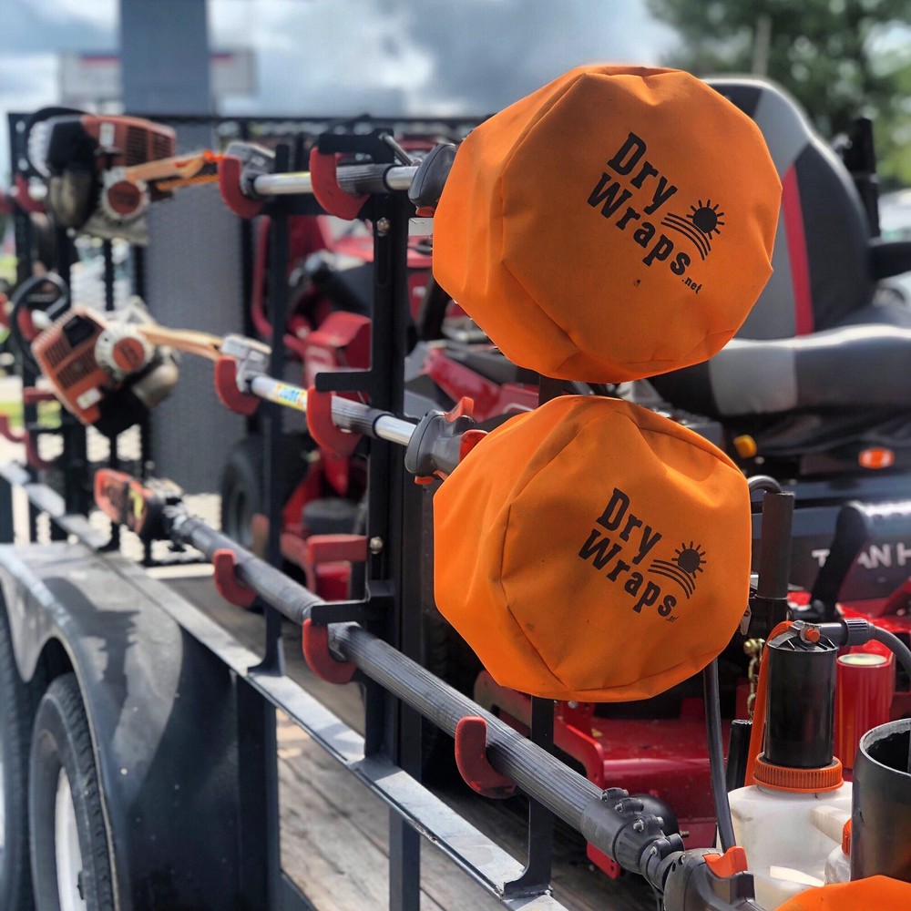 ORANGE Trimmer Engine Covers, Edger, Pole Saw, ORIGINAL DryWraps 100% Waterproof