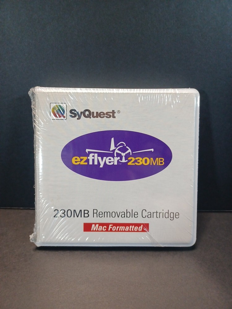 Vintage SyQuest ezflyer 230MB disk MAC Formatted