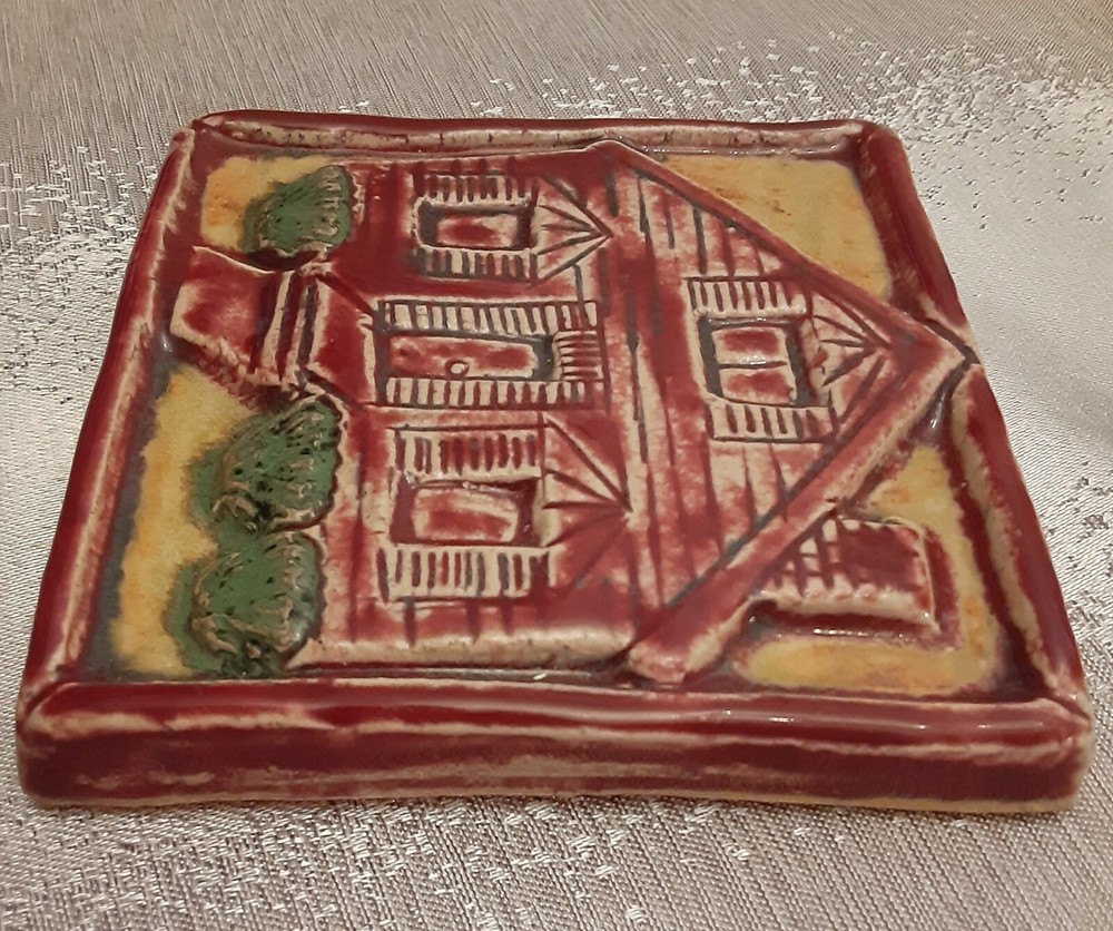 Sara Frank Iguanaworks Pottery Square Tile 3.75"