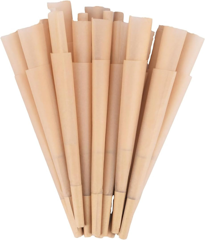 Pre Rolled Cones 1 1/4 Size Organic Rolling Papers with Tips 100 Ct - Slow Burn,