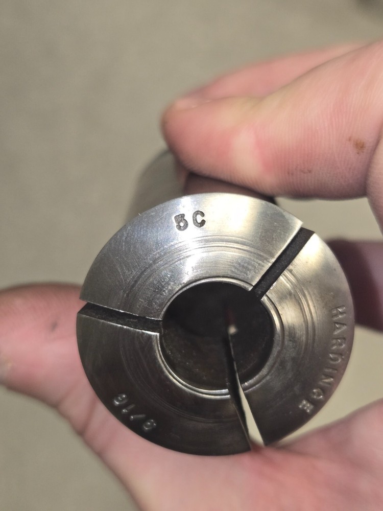 Hardinge - 5C Collet 9/16" Round w/Internal & external threads - Good condition