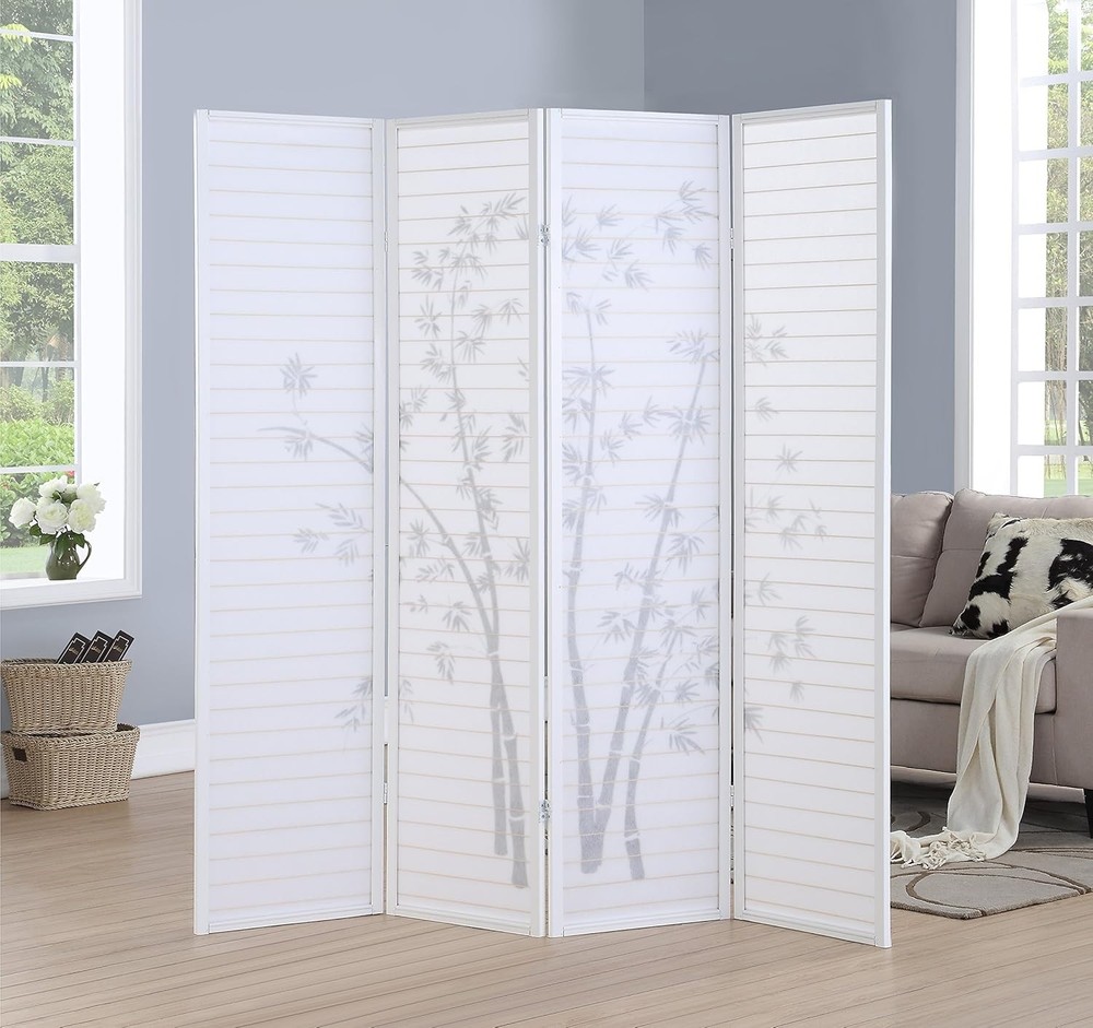 3-Panel Oriental Shoji Room Divider Screen Black