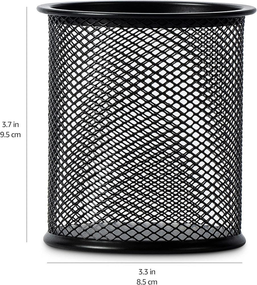Wire Mesh Pen Cup, Black