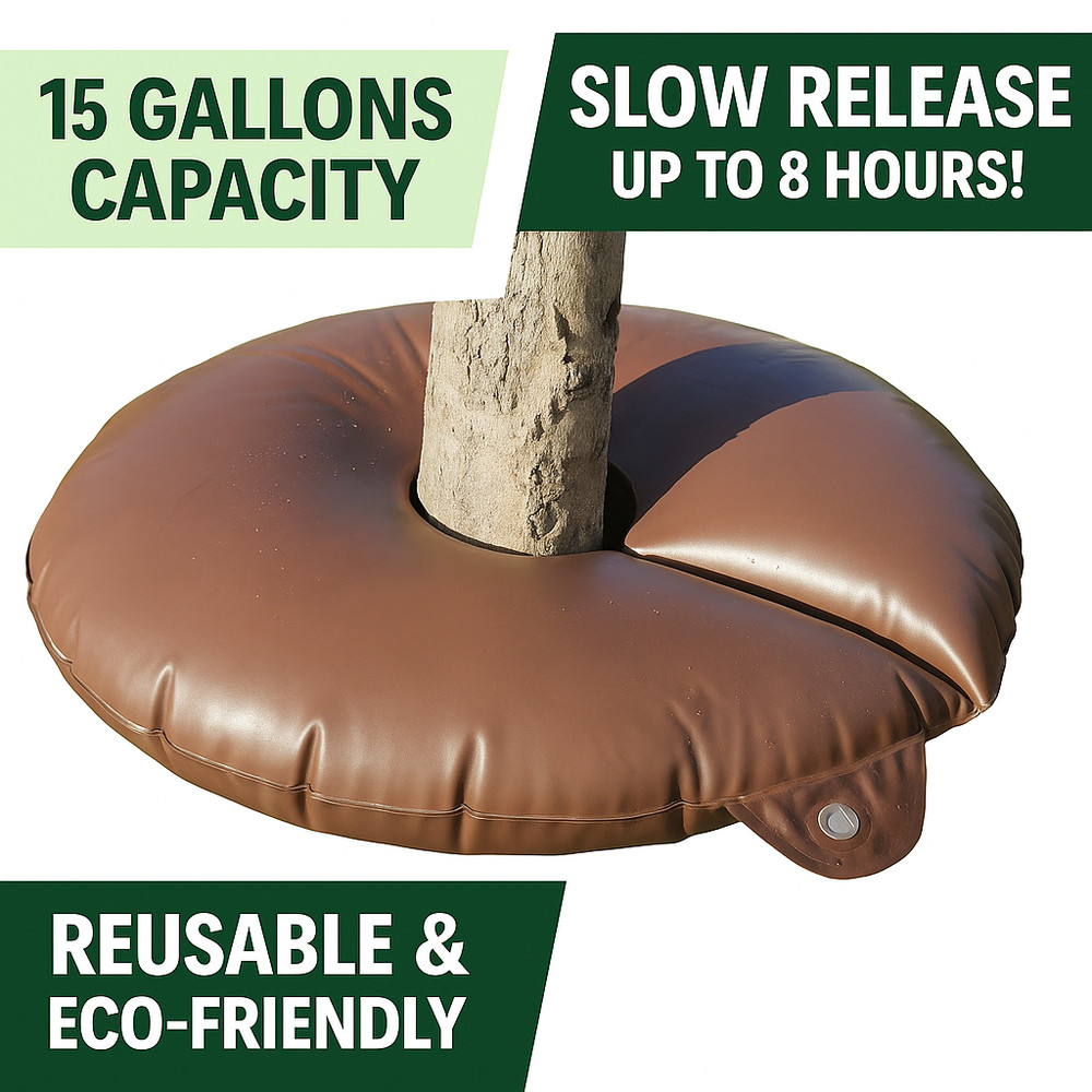Tree Watering Bag 15 Gallons Slow Release Irrigation Ring Deep Root Drip
