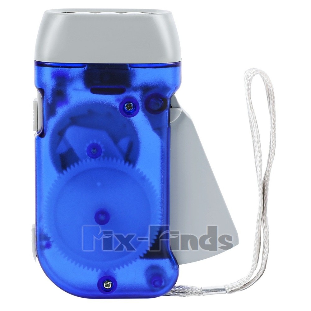 4x Hand Crank LED Flashlight Dynamo Pressing Flashlight Camping Emergency Torch