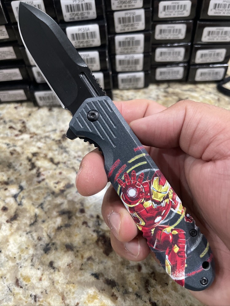 Comic Con Themed Spring Assited Pocket Knife -High Quality Folding Knife - 55B