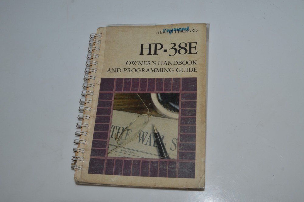 *CF* Hewlett-Packard HP-38E Owner's Handbook & Programming Guide (STG95)