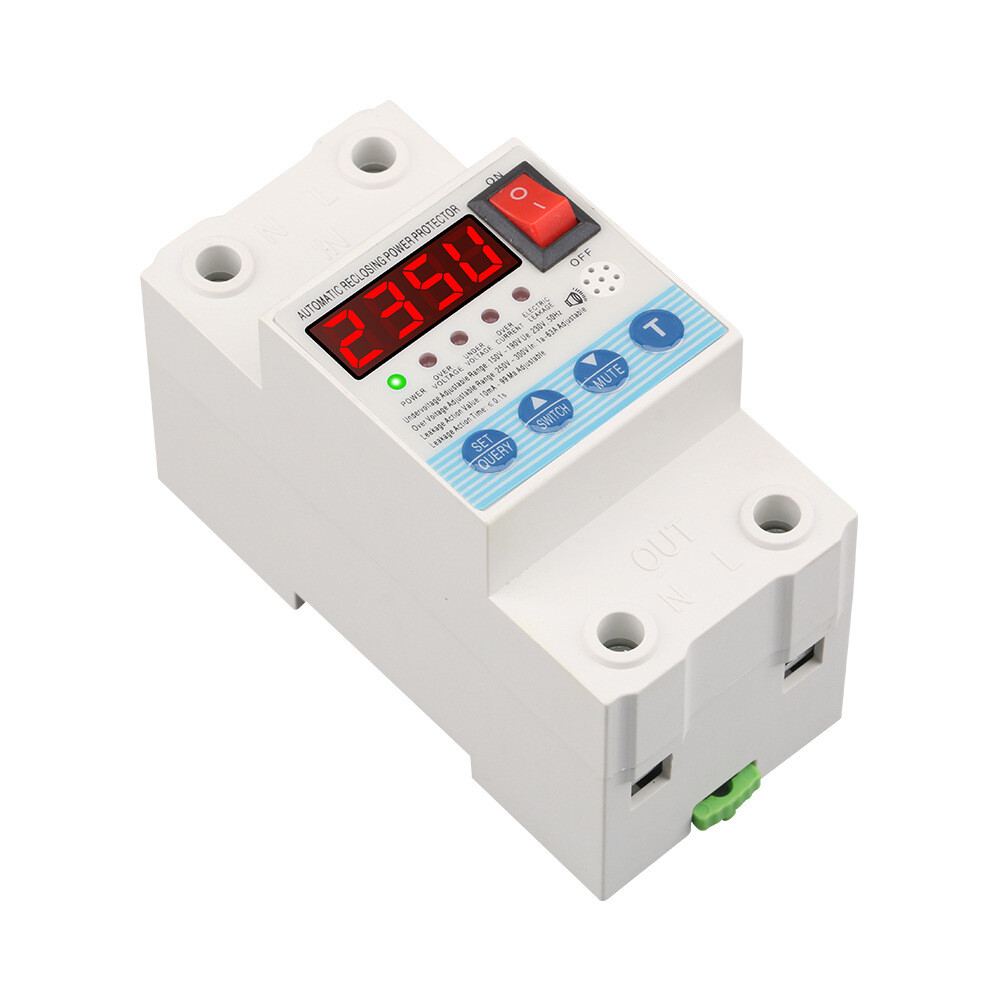 63A Multifunctional Overvoltage Undervoltage Leakage Short Circuit Overcurrent