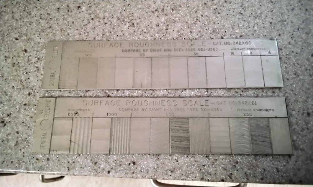 Vintage General Electric GE Surface Roughness Scale Set