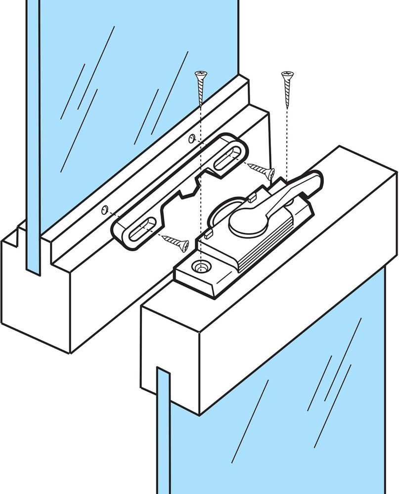 Secure Your Home with Right-Hand Sash Lock for Vertical Sliding Windows - White