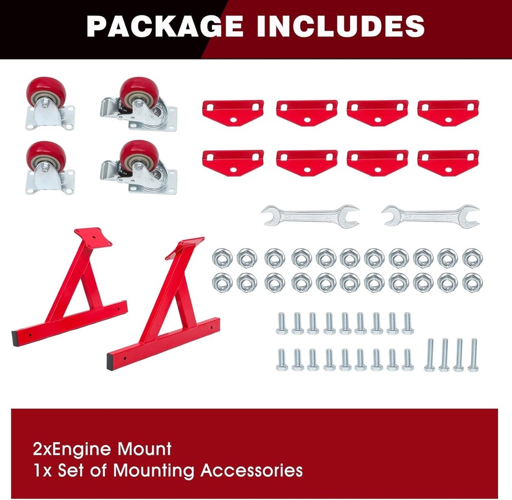Easy Assembly Heavy-Duty Engine Stand for GM LS Series - Compact Design