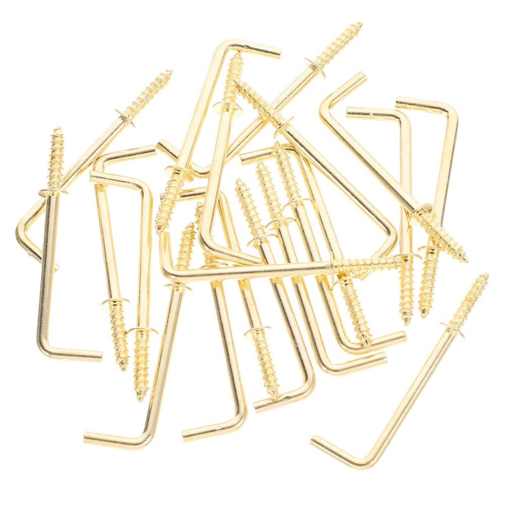 30 Pcs Right Angle Hook Heavy Duty Nails for Mirror Shaped Screw-in Hooks Kit