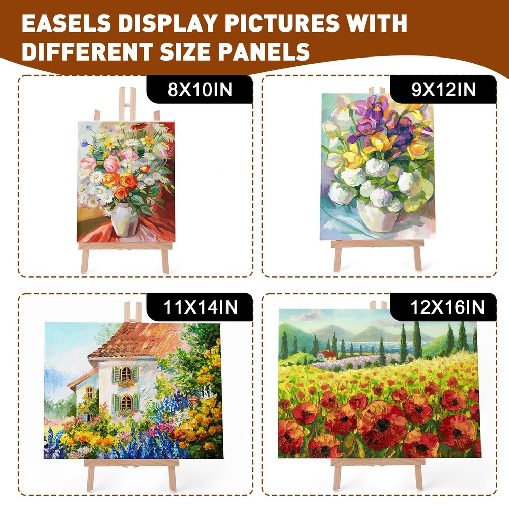 Wood Tripod Easels Tabletop Display Stands 3 Pack