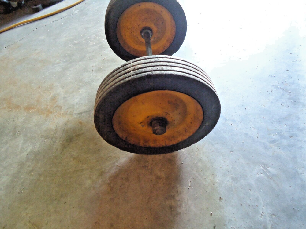 (2) Used WARDS Edger Rear Wheels Complete with Bearings And Axle