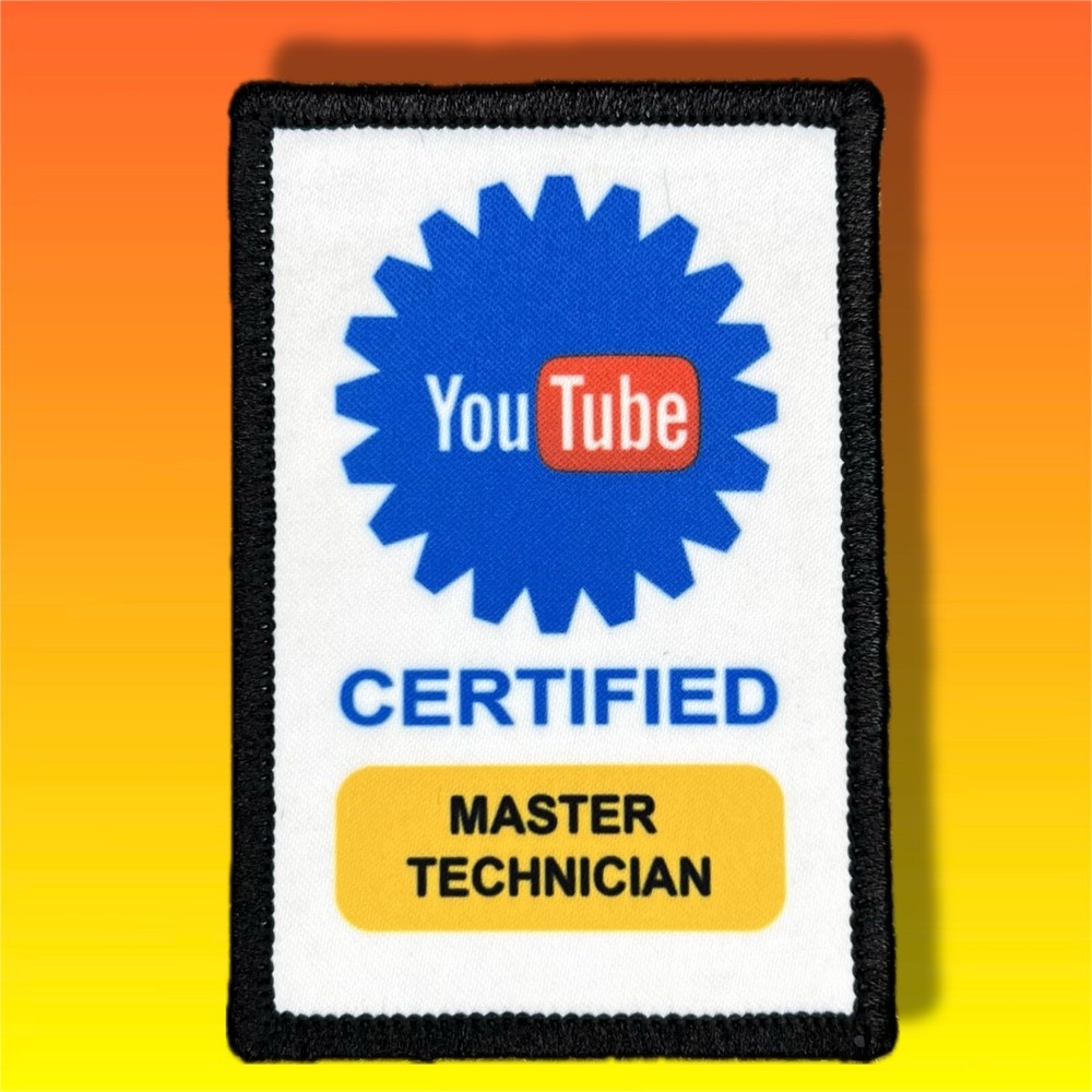 Youtube Certified Master Technician Morale Patch / Military ARMY Tactical 150