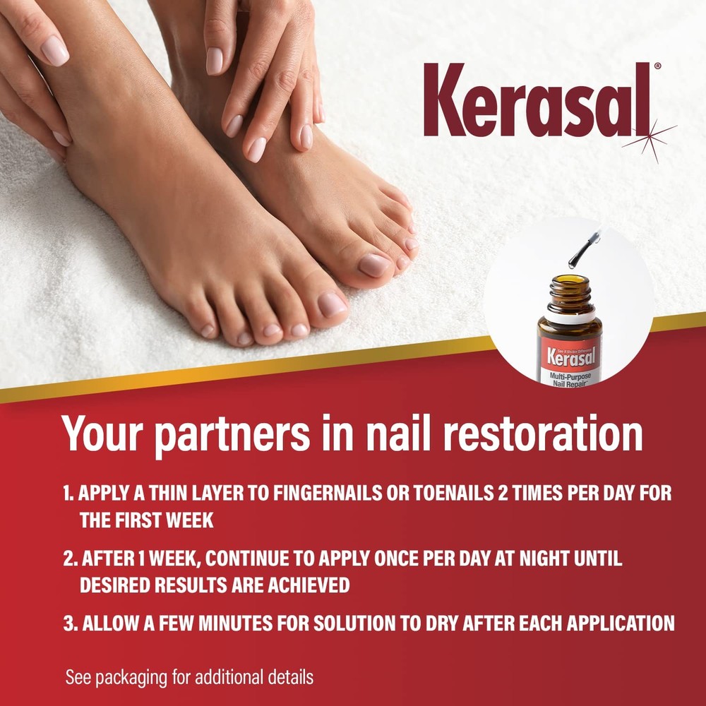 Kerasal Multi-Purpose Nail Repair 0.43oz, Solution for Discolored & Damaged