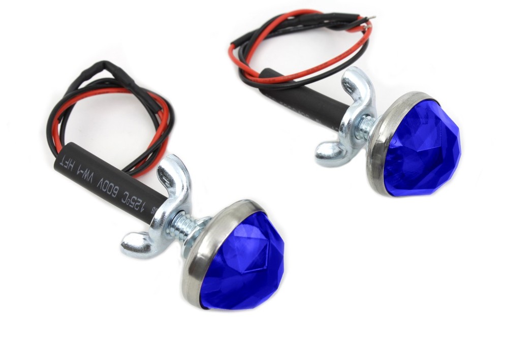 Blue LED Reflector Set fits Harley Davidson
