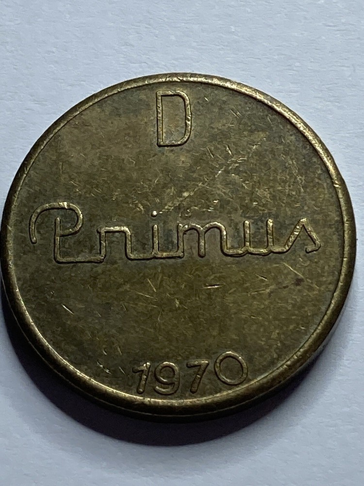 1970 PRIMUS TOKEN - BRASS - LOOK!