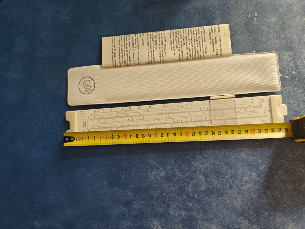 Vintage Soviet Slide Ruler Logarithmic USSR in Original Case