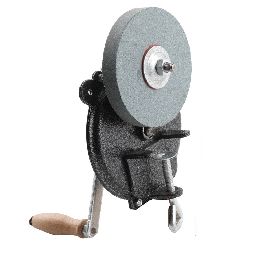 6” Hand Grinder Bench Mount Hand Crank Grinder Sharpener Tool Knives Sharpener