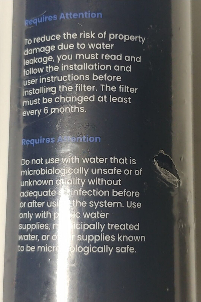 Refrigerator Filter Glacier Fresh GF-55 Ice & Water 1 pack Sealed Part# 12033030