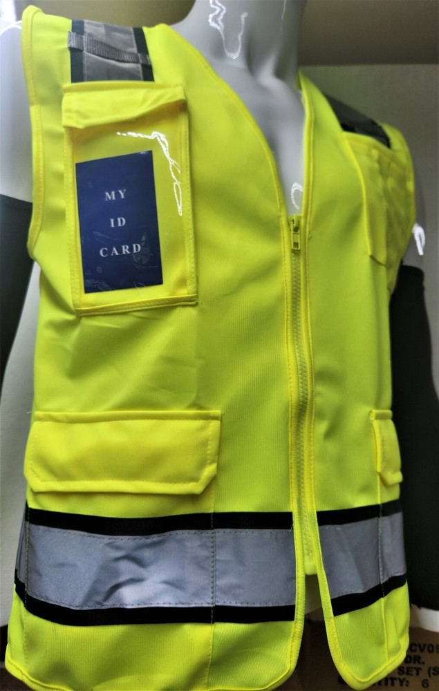 FX HIGH VISIBILITY Surveyor Two Tone Yellow Safety Vest Solid front & back