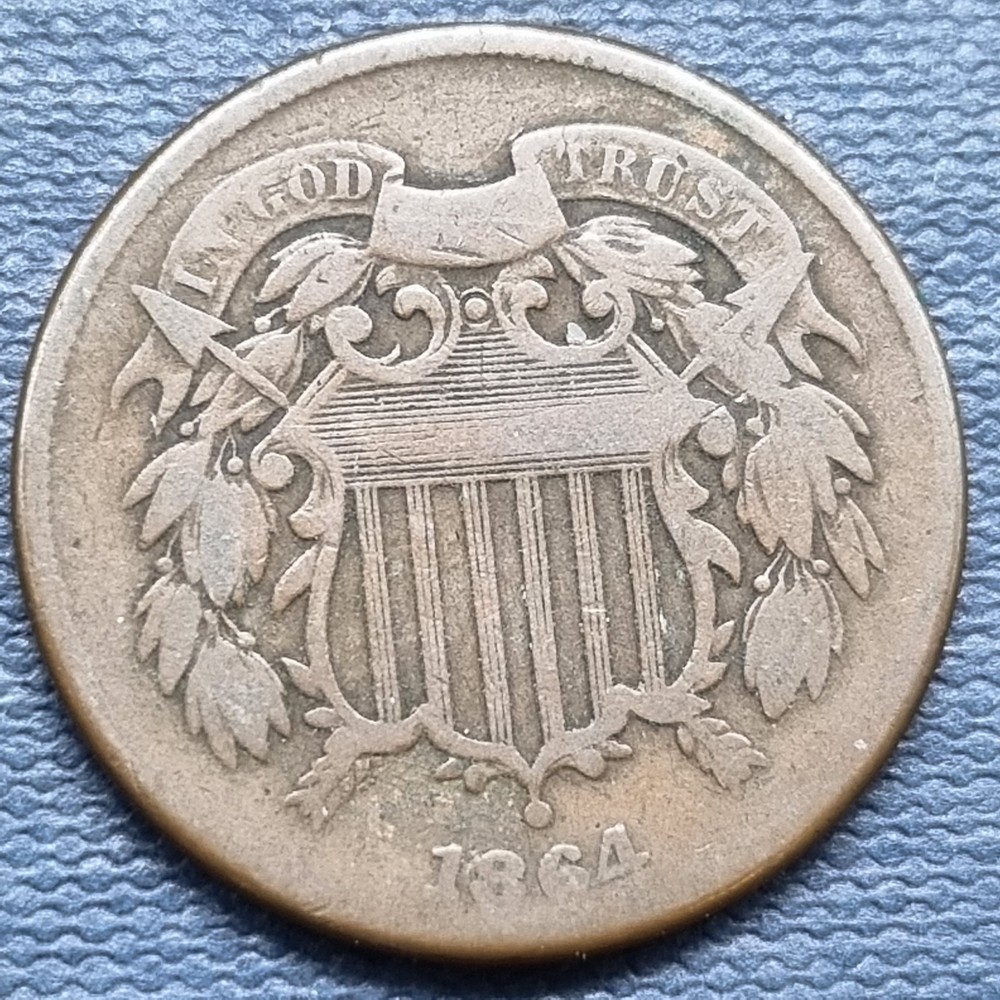1864 Two Cent Piece 2c Better Grade #94290