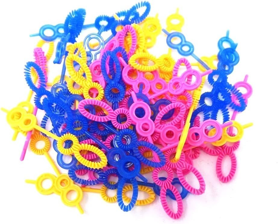 HONBAY 50pcs Colorful Multihole Bubble Wands