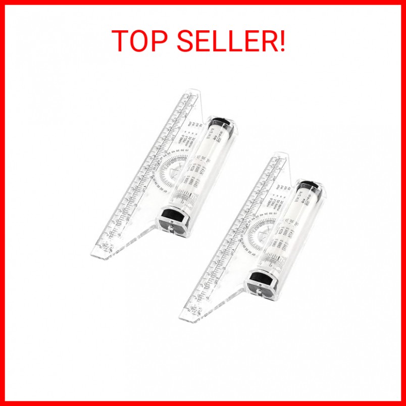 2 Pcs Plastic Measuring Rolling Ruler, 6 Inch Drawing Roller Ruler Parallel Glid