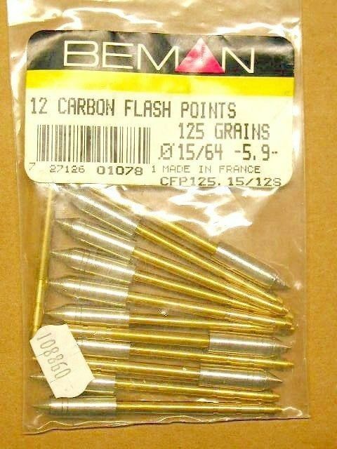 Original Beman Carbon Flash / AFC 2300 Target Points - 15/64 125 gr. - New Pack