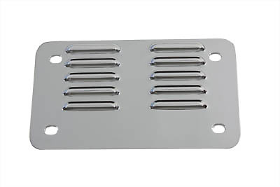 License Plate Backing Plate Louvered Style Chrome for Custom Harley