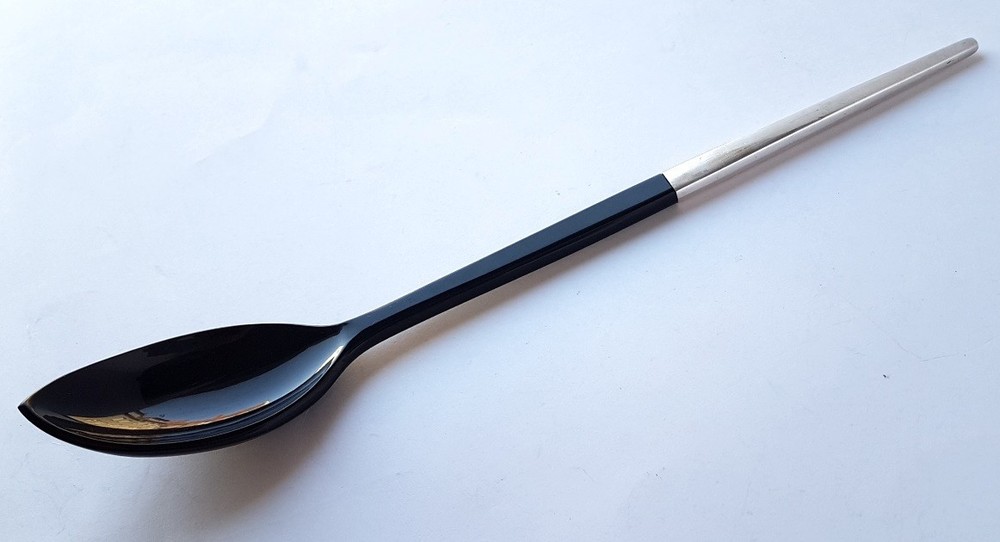 Spoon/Serving Spoon, 925er Silver, Hermann Builder, Um 1960 M332