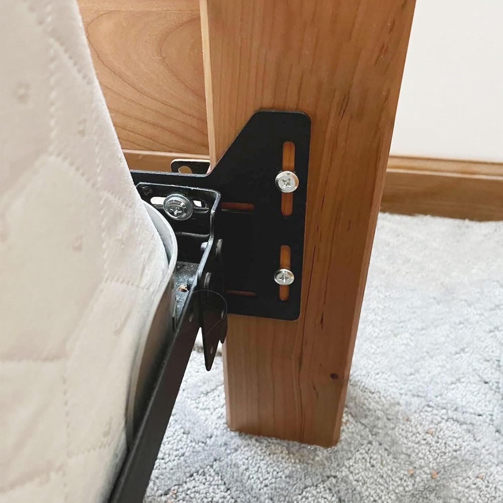 Bed Frame Brackets Adapter Kit for Headboard, Full to Queen Conversion, Heavy Du