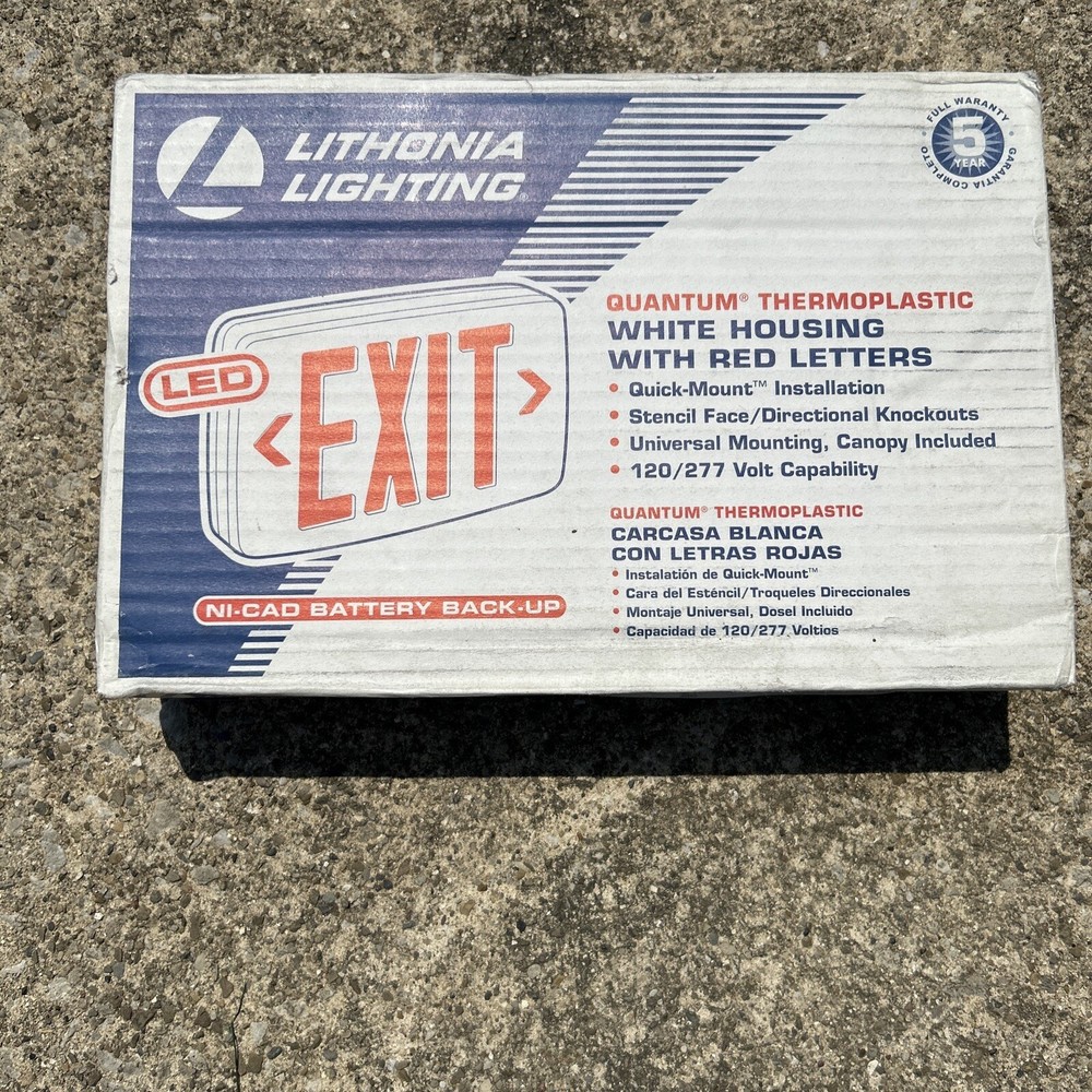 Lithonia Lighting Quantum Thermoplastic White LED Emergency Exit Sign