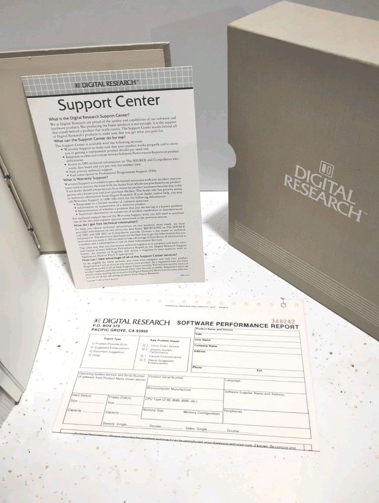 Digital Research Concurrent PC-DOS 4.1 System Builders Guide-85' Binder & Disks